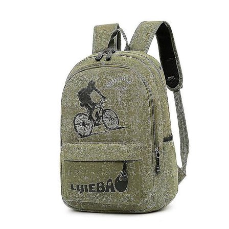 Værktøjstaske 1 stk - Retro Mode Studenter Skoletaske Casual Rygsæk Slidstærk Canvas Rygsæk