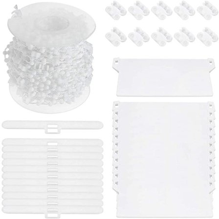 89MM persienntillbehör Pärlkedja 10m basplatta 12 st dubbelhängare 12 st pärllås 10 st