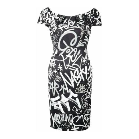 Moschino Pre-Owned, Pre-owned Dresses Zwart, Dames, Maat:S