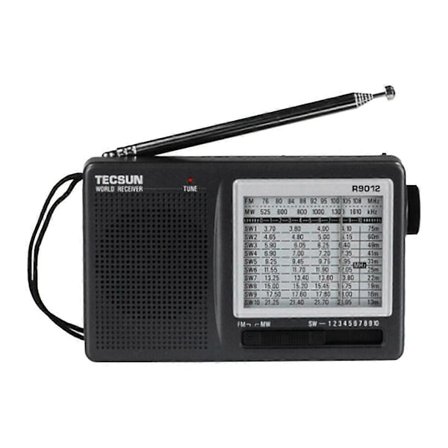 TECSUN R-9012 Bærbar Radiomottaker AM/FM/SW 12 Bånd med AN-05 Ekstern Antenne Multibånd Kortbølge