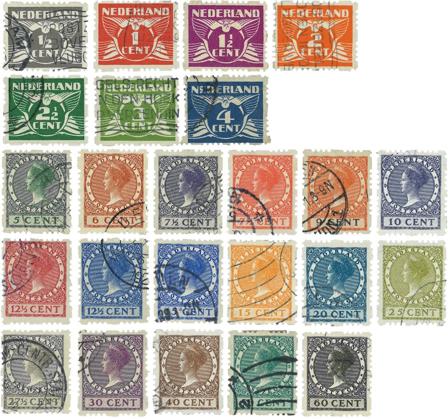Holland 1928 - Roltandingzegels NVPH R33-R56 - Stemplet
