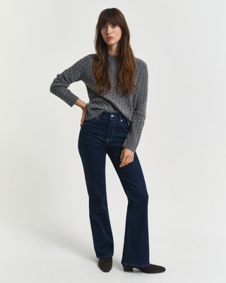 GANT - Slim fit jeans med sleng til dame dark blue