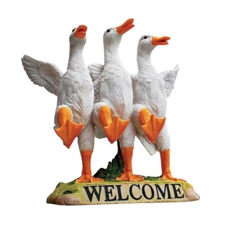 For kreative bedårende dansende ender velkomstskilt festdekorasjon håndlaget hage statue ornament gaver til venner Fa