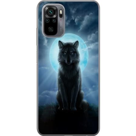 Xiaomi Redmi Note 10S Läpinäkyvä kuori Susi Pimeässä