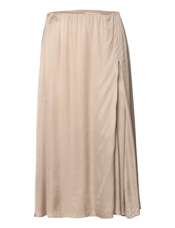 Ebony Skirt Polvipituinen Hame Beige By Malina