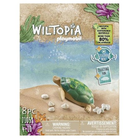 Byggspel - Playmobil - WILTOPIA JÄTTESKöldpadda - Ålder 4 år - Blandade material - 8 stycken