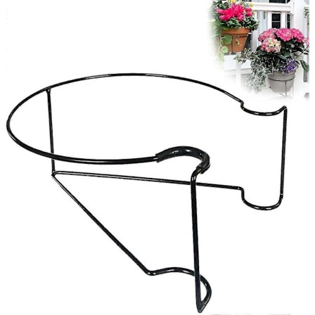 Flydende Have Rækværk Plantekasse Hylde, Metalfælder til Blomsterpotter på Lodret Rækværkshegn, Altan Trappe Plantestativ