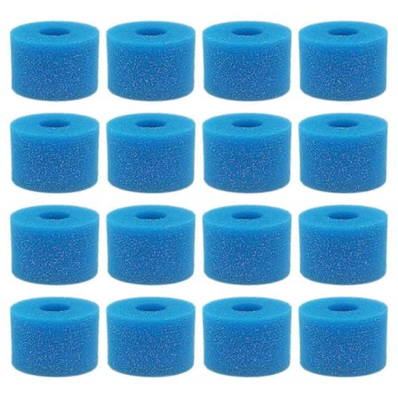 16 st Återanvändbara Tvättbara Skumfilterpatroner S1 Typ för Intex Pure Spa