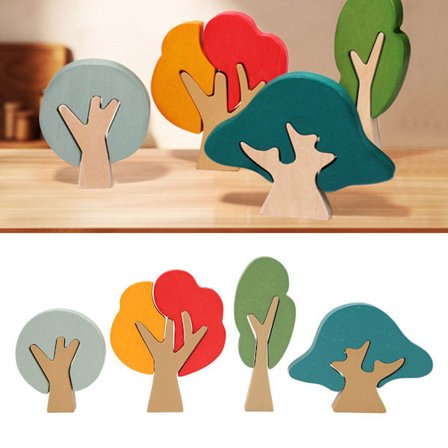 Trælegetøj Skovtræ Legetøj Juletræ Byggeklodser Legetøj Trædekoration til Børn