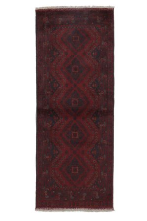 Handknuten Afghan Khal Mohammadi 78X192 Ullmatta Svart Liten