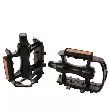 Pedal för cykeltillbehör, hopfällbar cykelpedal, cykelpedal (ett par svarta pedaler i aluminiumlegering)
