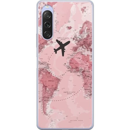 Kompatibelt Mobilskal till Sony Xperia 10 V Travel Map