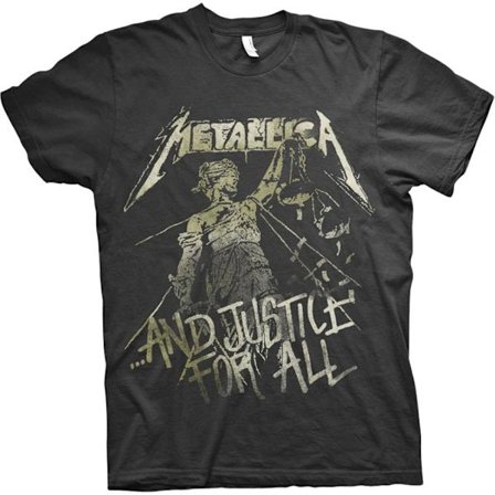 Metallica Unisex Adult And Justice For All Vintage T-Shirt M Svart