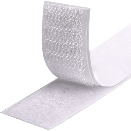 Ekstra sterk selvklebende borrelås - 5m rull, dobbeltsidig lim med 20mm brede borrelåsbånd og selvklebende løkkebånd