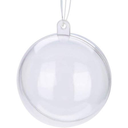20 stk Klare Plastkuler Fyllbare Tomme Plastkuler for Jul DXGHC