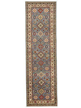 Kazak Fine Rug Oriental Runner Brown/Orange (Wool, Afghanistan)