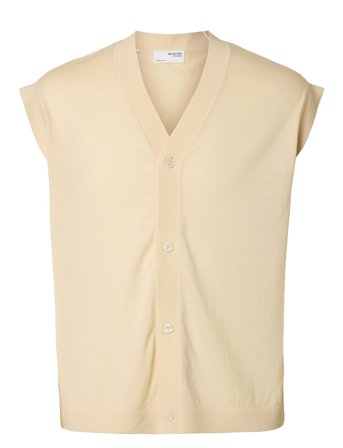 Selected | Slhtray Knit Merino Vest Cardigan Ex | XL