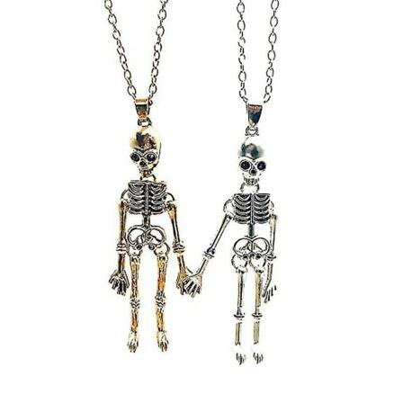 2023 Ystävyysmagneetti Luuranko Kallo Kaulakorut Yhteensopiva Bff Korut Halloween Magneettinen Kaulakoru Yhteensopiva Bestie Sisar Pari Magneettinen 