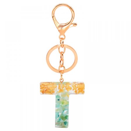 Dam nyckelring med stor bokstav, bokstavsnyckelring T