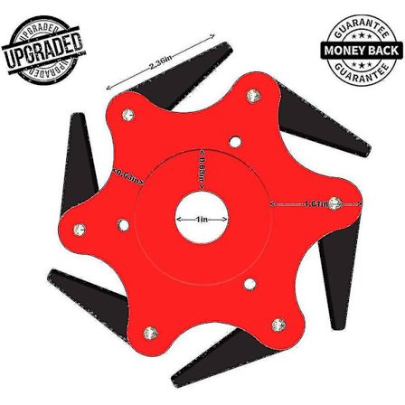 -thsidne 6 Stål Razor Cutter Hoved (rød)