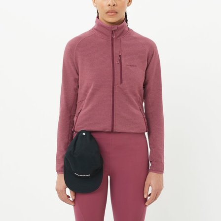 Salomon - Midlayer-Jacke mit durchgehendem Reißverschluss Damen Essential Lightwarm - Nocturne
