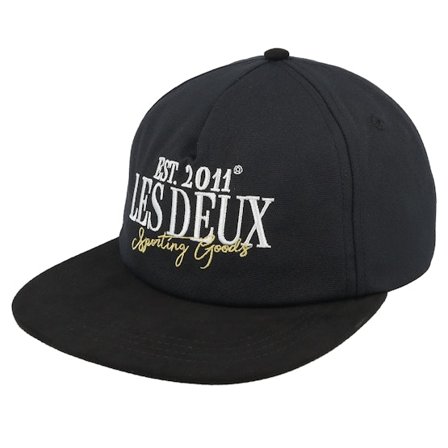 Les Deux - Schwarz snapback Cap - Allen Cap Black Strapback @ Hatstore