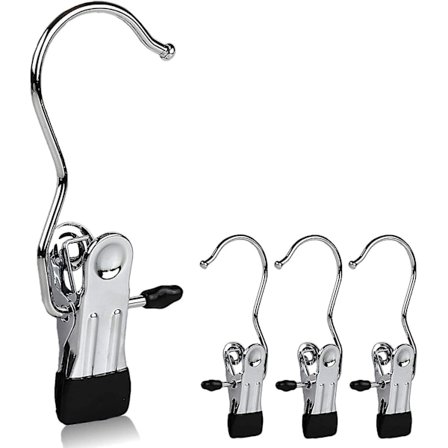 10 Single Clip metal bøjler til tørklæde, handsker, sko, tøj