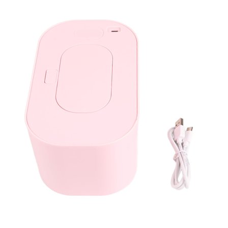 Vauvanpyyhkeiden lämmitin kosteuden lukituksella, suuri kapasiteetti, vaaleanpunainen, tasainen lämpötila-annostelija