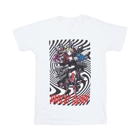 Harley Quinn Unisex Spiral T-shirt för vuxna M Vit