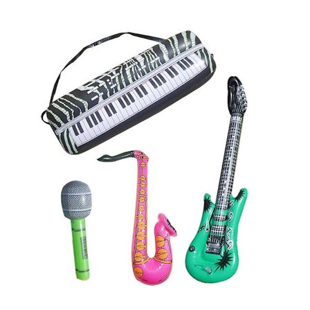 16 stk Oppblåsbare Musikkbandinstrumenter Kule og morsomme oppblåsbare musikkinstrumenter leker for barn