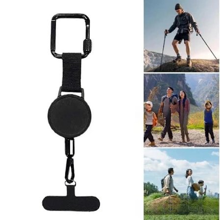 1/2-pak Udtrækkelig Anti-Tyveri Mobilholder Mobiltelefon Snor Rem Smartphone Sikkerhedsline med Bælteclips