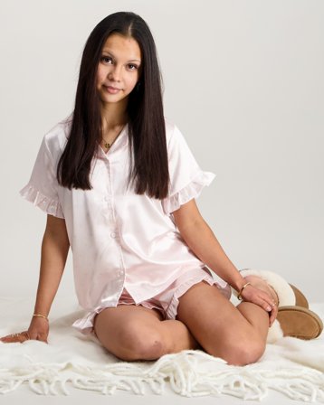 LMTD NLFNIGHTY SS SHORTS PYJAMAS SET Rose Pyjamas et pantalons de pyjama Fille - Kids Brand Store