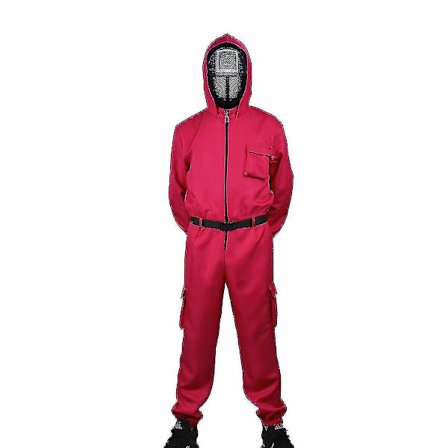 Børne Voksen Squid Game Jumpsuit Kostume Set-g V