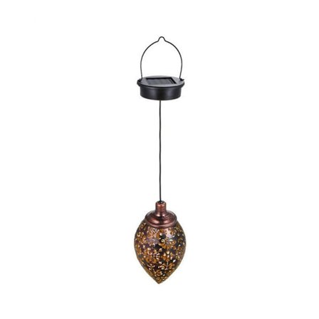 Vanntett Metall Hengende LED Solcellelampe for Utendørs Dekor