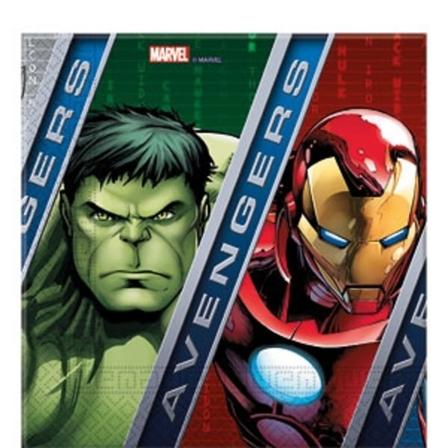 Servetit avengers 33 x 33 cm 20 kpl hulk captain america thor