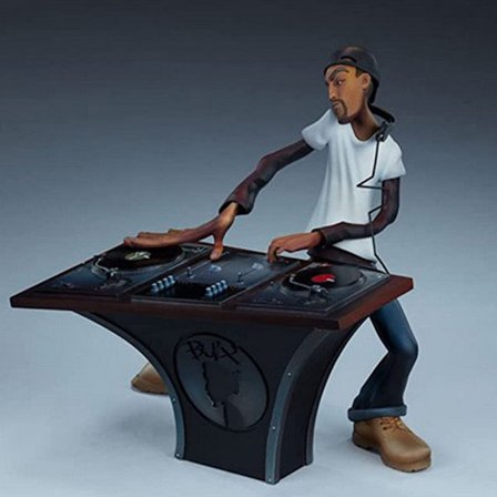 Resin Skulptur Hip Hop Element Dekoration Musik Figurer Staty Artist