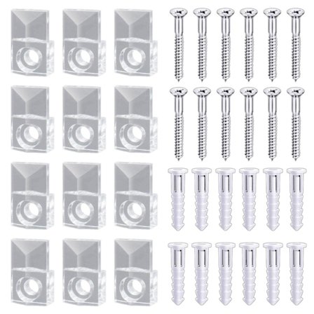 22 Set Spegelhållare Klipp Kit Plast Spegelklämma Spegelhållare Klipp Glashållare Klipp Kit