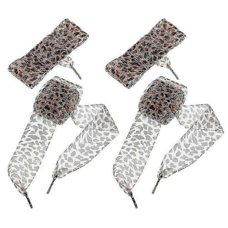 2 par 4CM brede leopard snørebånd til sneakers dyreprint flade snørebånd til kvinder og mænd snørebånd til sportssko JR2025032601345