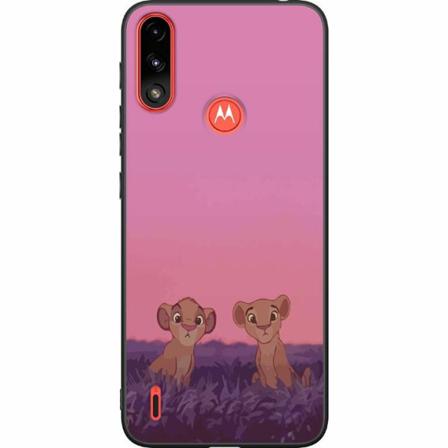 Motorola Moto E7i Power Svart Skal Pink