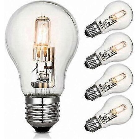 Himmennettävä E27 halogeenilamppu 42W, lämmin valkoinen 2700K, Edison-kierrekanta, 624LM, energiatehokas, 220-240V, 5 kpl pakkaus