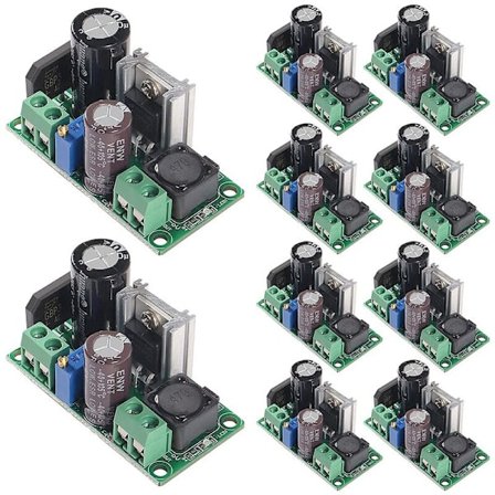 10 st AC/DC till DC steg-ner konverter AC 5-30V DC 5-48V 24V 36V 48V till DC 2.5-35V 12V spänningsregulator