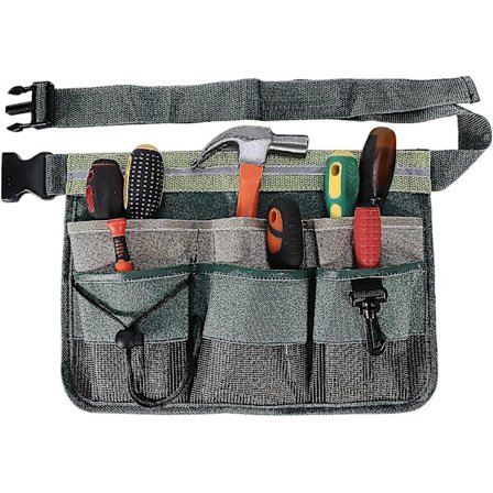 Työkaluvyö, työkalulaukku 600d Oxford, vyölaukku monilla taskuilla puutarhanhoitoon rakennustyöntekijöille mekaanikoille miehille naisille lapsille (
