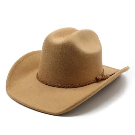 Store Black Friday-tilbud! Cowboyhatter for kvinner og menn Western Cowgirl-caps Ull 57 58cm Solid farge Flettede stropper Enkel stil 2023 I NZ0104