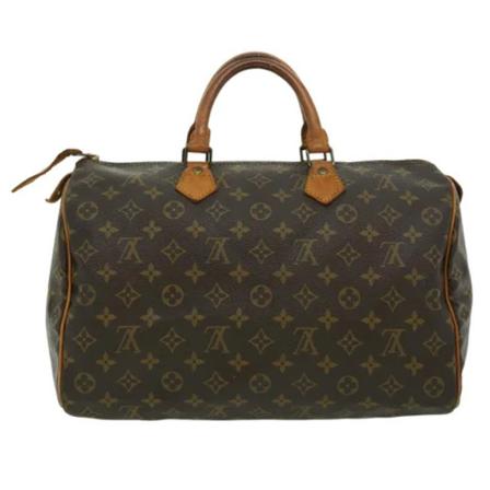 Louis Vuitton Vintage, Pre-owned Speedy 35 Monogram Handbag Bruin, Dames, Maat:ONE Size