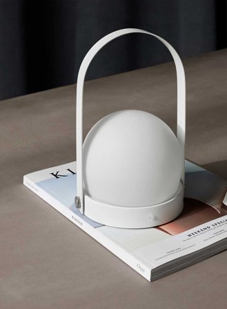 Carrie oppladbar bordlampe - hvit