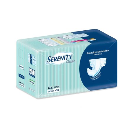 Serenity Pannolini Classic Super Taglia Media 30 Pezzi