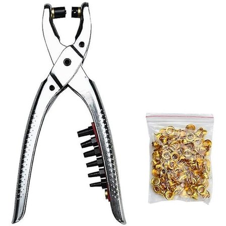 Øjelets Tangsæt Hulstans Rivtang 100 stk. 5mm Gromets