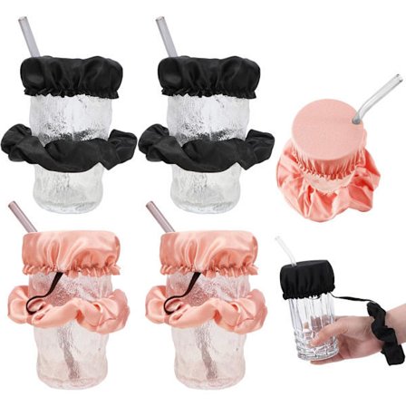 /EA/Anti-spike drikkedæksel (4 stk) - Elastisk beskyttende scrunchie til ren drik