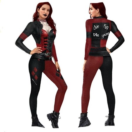 Kvinnor Halloween Clown kostym Joker kostym