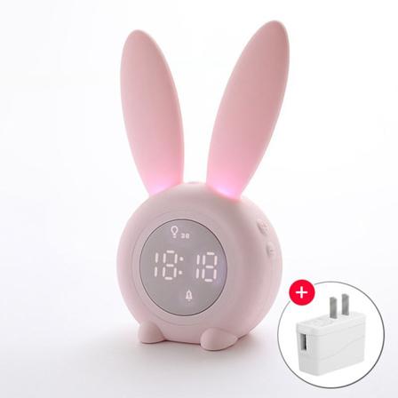 Väckarklocka Kreativ Led Digital Tecknad Elektronisk Klocka Pink